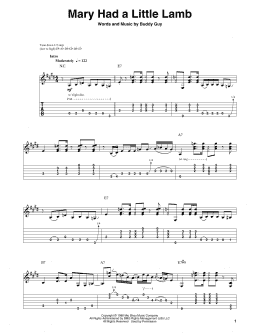 page one of Mary Had A Little Lamb (Guitar Tab (Single Guitar))