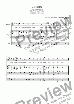 page one of Descant to 'St Ethelwald' (Soldiers of Christ, arise)