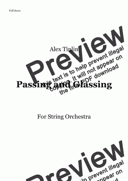 page one of Passing and Glassing