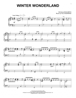 page one of Winter Wonderland (Piano Solo)