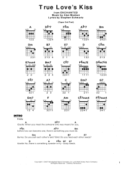 page one of True Love's Kiss (from Enchanted) (Really Easy Guitar)