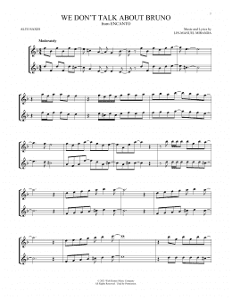 page one of We Don't Talk About Bruno (from Encanto) (Alto Sax Duet)