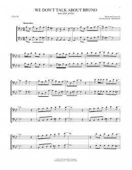 page one of We Don't Talk About Bruno (from Encanto) (Cello Duet)