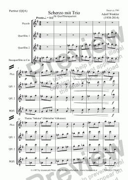 page one of Scherzo mit Trio (QQA/Score & Parts)