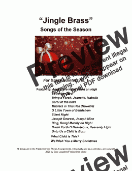 page one of Jingle Brass- Vol. 1-Brass Quintet