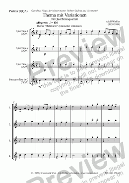 page one of Thema mit Variationen (QQA/Score & Parts)