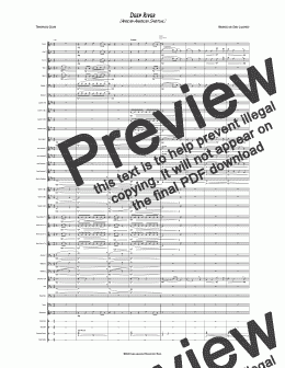 page one of Deep River-for Concert Band