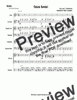 page one of Jesus Saves!-Jazz Combo with Vocal