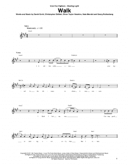 page one of Walk (Bass Guitar Tab)