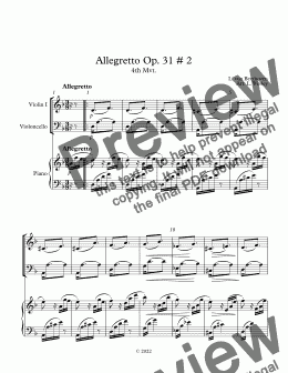 page one of Allegretto 