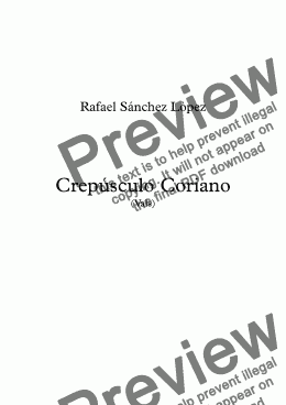 page one of Crepúsculo Coriano (Vals)