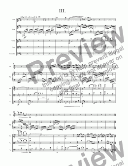 page one of Quintet for Oboe Harp and Strings (Third movement)