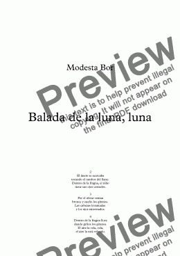 page one of Balada de la luna, luna