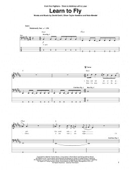 page one of Learn To Fly (Bass Guitar Tab)