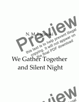 page one of We Gather Together and Silent Night 