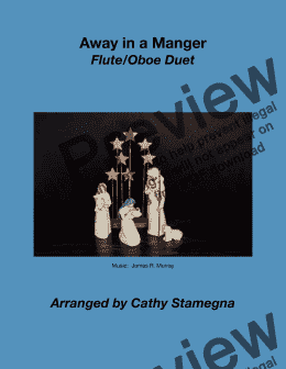 page one of Away in a Manger (Flute/Oboe Duet)