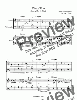 page one of Sonata Opus 31 Number 2