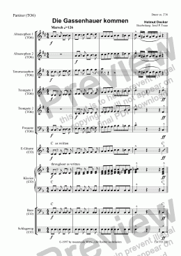 page one of Die Gassenhauer kommen (TO/Score & Parts)