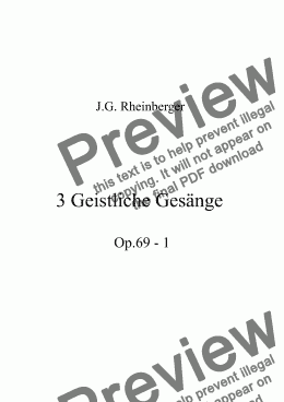 page one of 3 Geistliche Gesänge Op.69 - N°1 Morgenlied "Die Sterne sind erblichen"