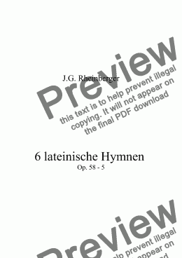 page one of 6 lateinische Hymnen  Op. 58 - N°5 Justus ut palma