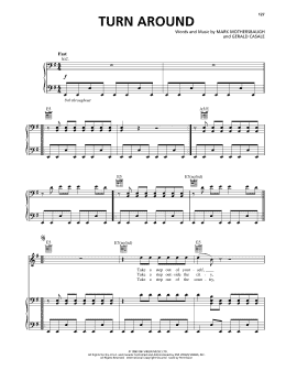 page one of Turn Around (Piano, Vocal & Guitar Chords (Right-Hand Melody))