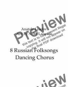 page one of 8 Russian Folksongs Dancing Chorus