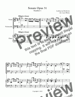 page one of Sonate Opus 31 Number 1