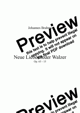 page one of Neue Liebeslieder Walzer Op. 65 - Nº15 Zum Schluß (Nun, ihr Musen, genug!)