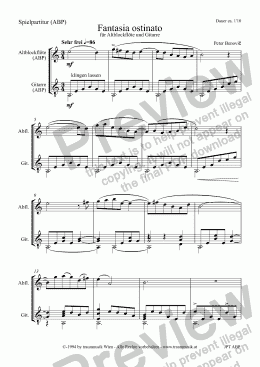 page one of Fantasia ostinato (ABP/Score & Parts)