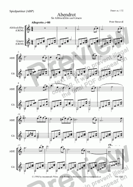 page one of Abendrot (ABP/Score & Parts)