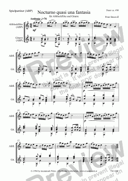 page one of Nocturno quasi una fantasia (ABP/Score & Parts)