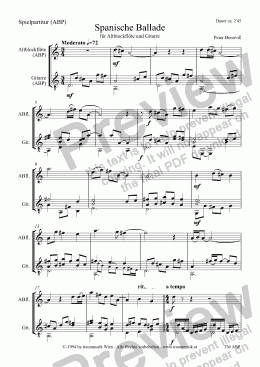 page one of Spanische Ballade (ABP/Score & Parts)