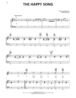 page one of The Happy Song (Piano, Vocal & Guitar Chords (Right-Hand Melody))