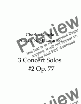 page one of 3 Concert Solos - #2 Op 77 