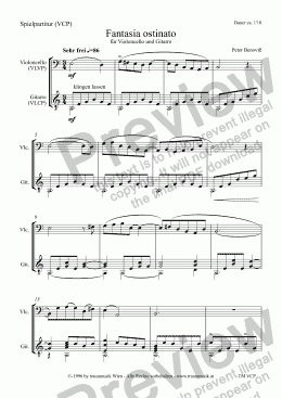 page one of Fantasia ostinato (VCP/Score & Parts)