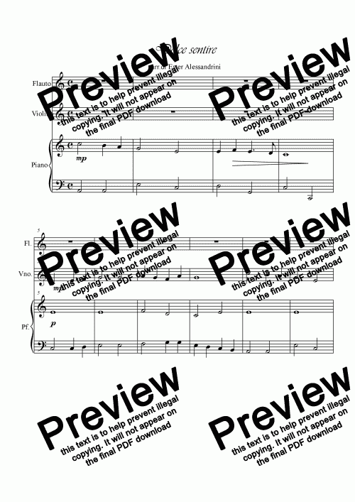 Dolce Sentire Flute Violin And Piano Trio Sheet Music Pdf File