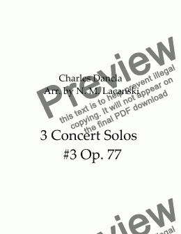 page one of Concert Solos - #3 Op 77 