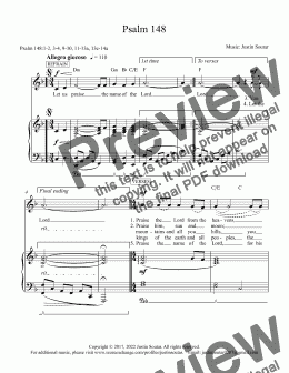 page one of Psalm 148