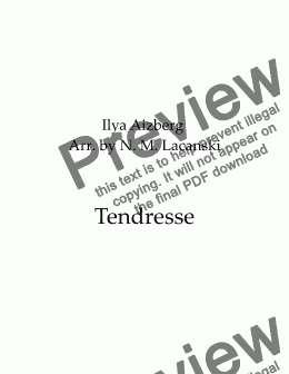 page one of Tendresse 