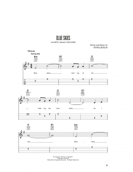 page one of Blue Skies (Easy Ukulele Tab)