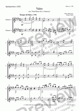 page one of Valse (GD/Score)