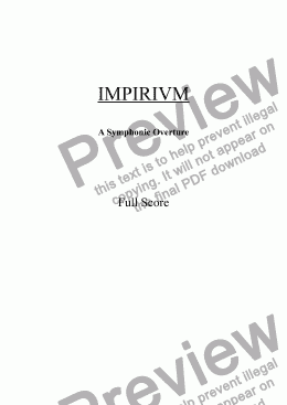 page one of IMPIRIVM A Symphonic Overture