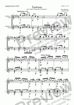 page one of Fantasia (GD/Score)