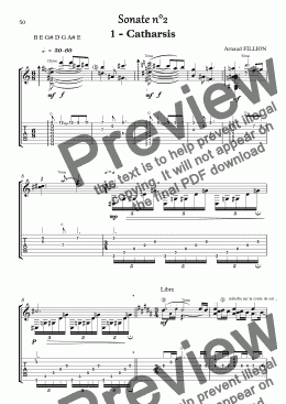 page one of Sonate n°2 - I/ Catharsis