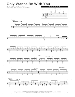 page one of Only Wanna Be With You (Drum Chart)