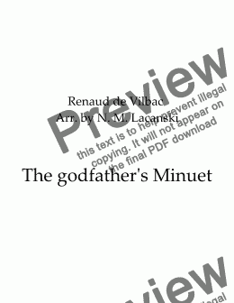 page one of The godfather's Minuet