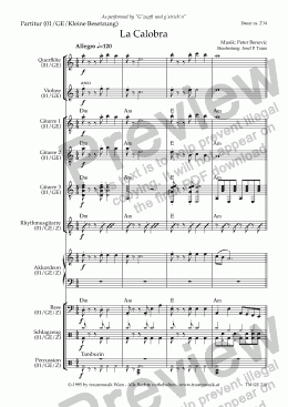 page one of La Calobra (01/GE/Score & Parts)