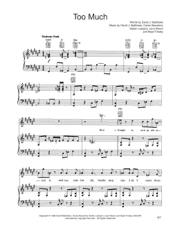 page one of Too Much (Piano, Vocal & Guitar Chords (Right-Hand Melody))