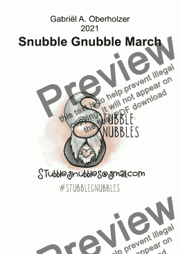 page one of Snubble Gnubble March