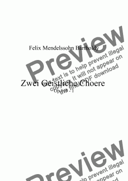 page one of Zwei Geistliche Choere  Op.115 - Nº1 Beati mortui